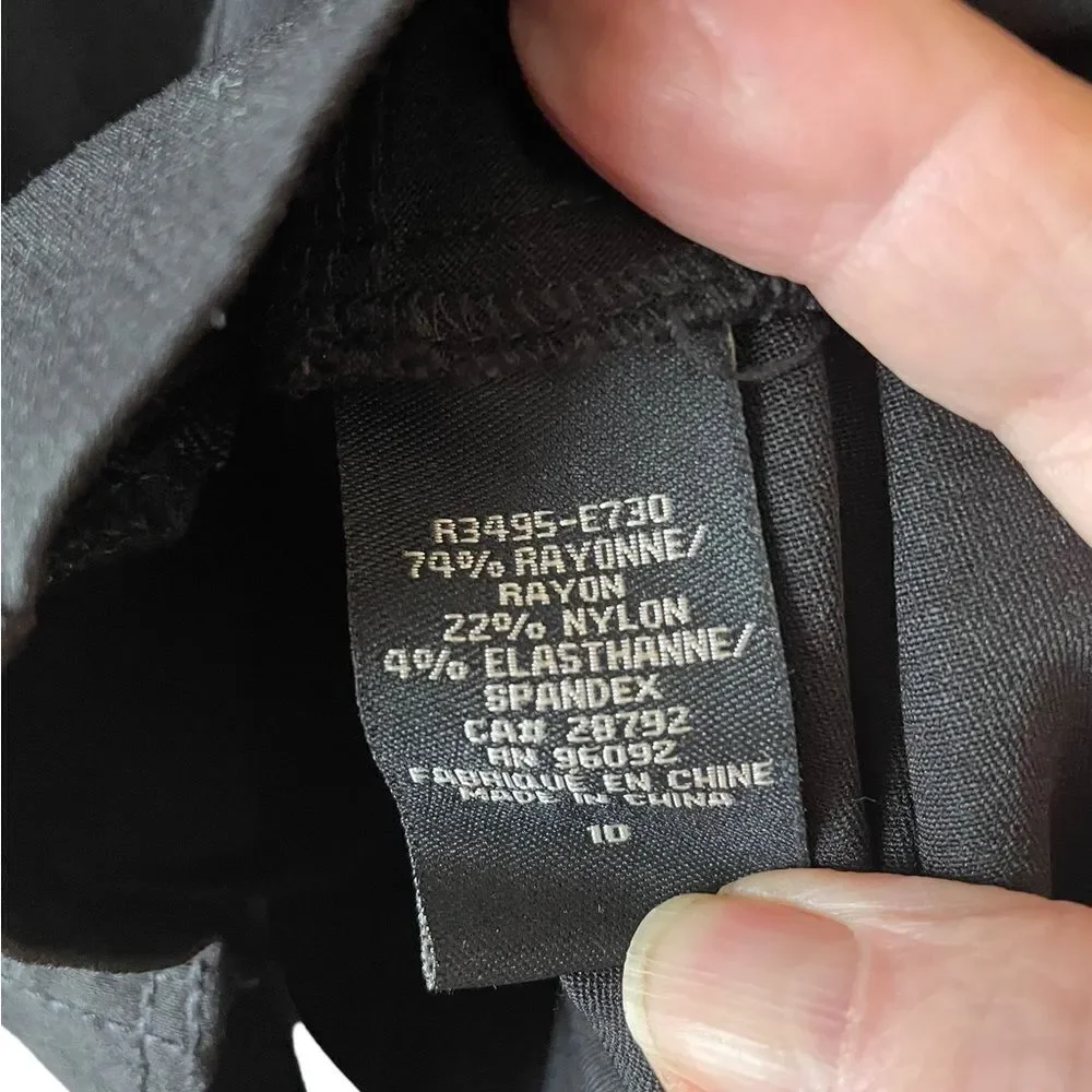 BLACK‎ JACKET WITH ZIPPER ACCENTS BY RENUAR, SZ 10